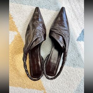 botegga veneta Shiny Light Nappa BV Point Ballet flat slingback flat size 8.5